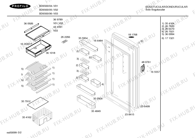 Схема №2 BD6600 с изображением Контейнер для холодильника Bosch 00361018