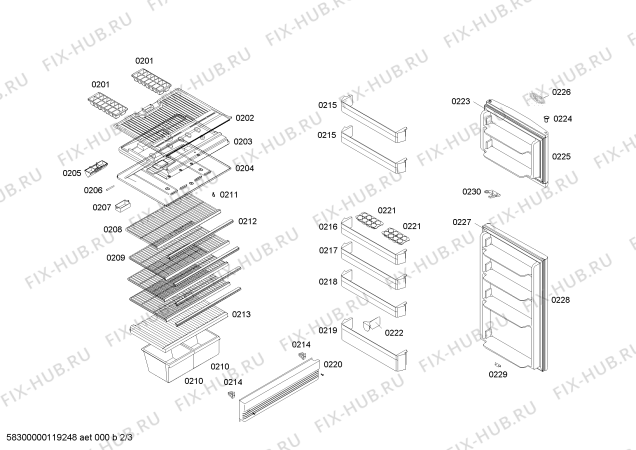 Схема №1 RN34B7N14C GENERAL PLUS с изображением Крышка для холодильника Bosch 00448789