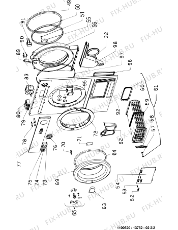 Взрыв-схема стиральной машины Indesit G72CFR (F024385) - Схема узла