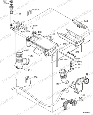 Взрыв-схема стиральной машины Electrolux EWI1235 - Схема узла Hydraulic System 272