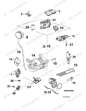 Взрыв-схема стиральной машины Aeg Electrolux LAV47475 - Схема узла Electrical equipment 268