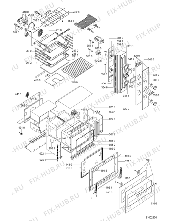 Схема №1 BLZE9700IN (F092433) с изображением Инструкция по эксплуатации для плиты (духовки) Indesit C00371769