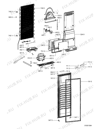 Схема №1 WVG 262/2 с изображением Уплотнение для холодильника Whirlpool 481246818305