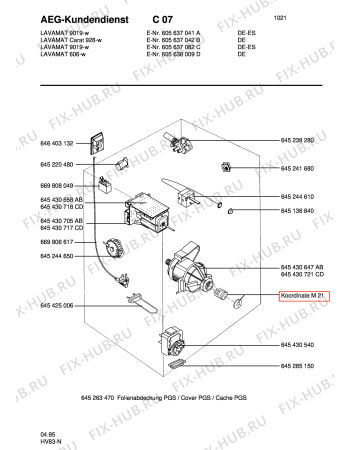 Взрыв-схема стиральной машины Aeg LAV606 - Схема узла Electrical equipment