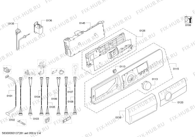 Схема №3 3TS81102A TS8110 8kg с изображением Модуль управления для стиралки Bosch 00675195