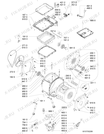 Схема №2 AWE 7527/2 с изображением Блок управления для стиралки Whirlpool 481010612410