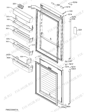 Схема №4 S83930CMX2 с изображением Блок управления для холодильника Aeg 973925055191028
