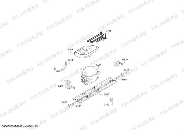 Взрыв-схема холодильника Bosch KGF39SR45 Bosch - Схема узла 04