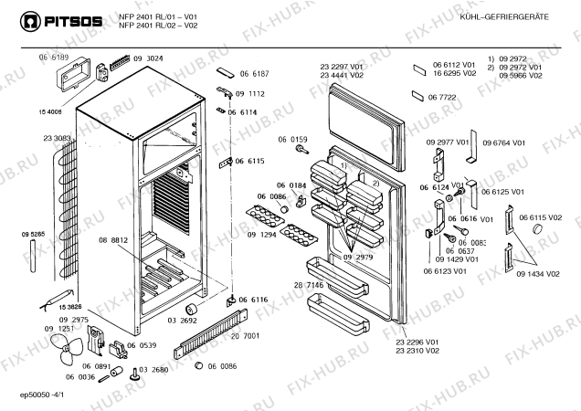 Схема №1 NFP2401RL с изображением Шильдик для холодильной камеры Bosch 00166295