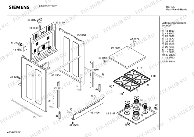 Схема №2 HM20020TR Siemens с изображением Инструкция по эксплуатации для духового шкафа Siemens 00583427