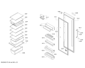Схема №3 KSV36CI30 с изображением Стеклопанель для холодильной камеры Bosch 00747021