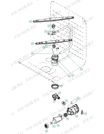 Взрыв-схема посудомоечной машины Asko D5638 XL US   -Titan (401510, DW90.2) - Схема узла 03