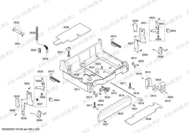 Схема №2 SHX46L06UC Bosch с изображением Программатор для посудомойки Bosch 00498440