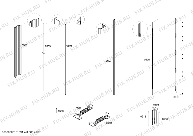 Схема №1 FI24NP30 с изображением Вставная полка для холодильника Siemens 00685969