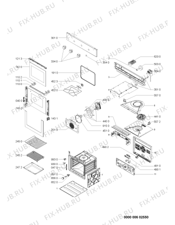 Схема №1 AKP204IX (F091050) с изображением Наставление для электропечи Indesit C00371632