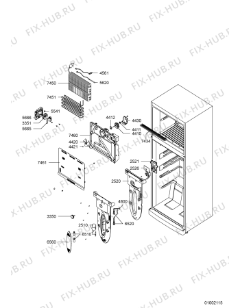 Схема №1 ARC 4324/IX с изображением Дверца для холодильника Whirlpool 480132101584