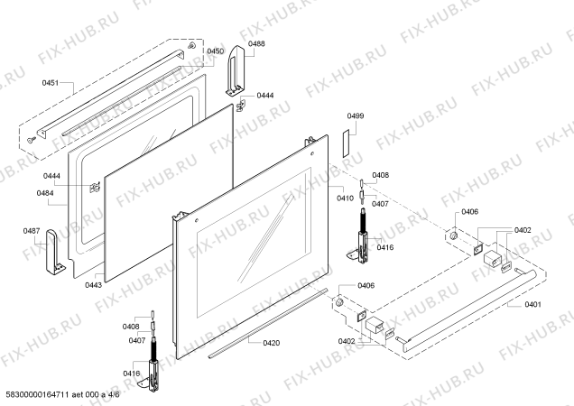 Взрыв-схема плиты (духовки) Bosch HBG73R550B Bosch - Схема узла 04