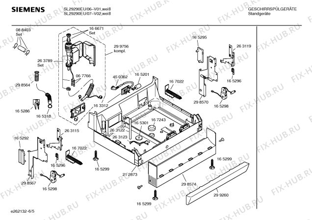 Взрыв-схема посудомоечной машины Siemens SL29290EU - Схема узла 05