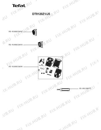 Схема №2 DT9120Z1/J5 с изображением Всякое для электроутюга Tefal FS-9100035834