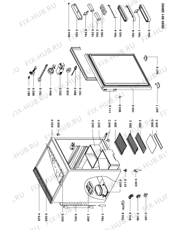 Схема №1 KVA 1609/1 с изображением Обшивка для холодильной камеры Whirlpool 481246089098