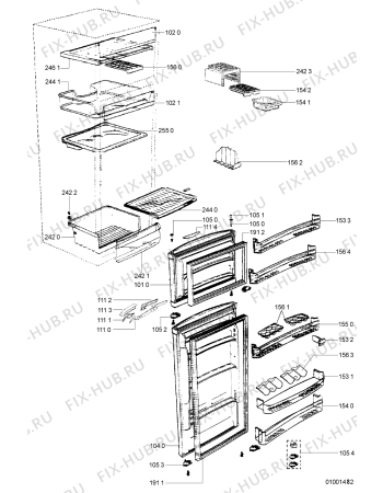 Взрыв-схема холодильника Indesit ARC40301 (F091980) - Схема узла