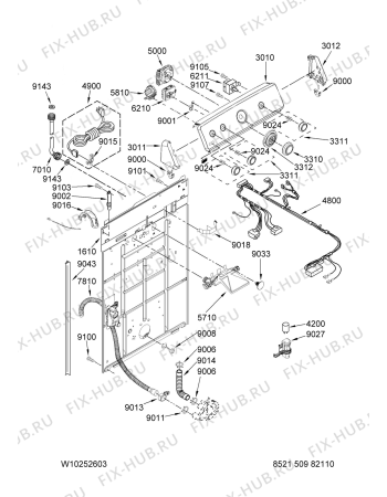 Схема №3 MVWC500VW1 с изображением Крепёж Whirlpool 480110100613