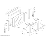 Схема №3 HB76GB551W H.SE.PY.L3D.IN.GLASS.S5a.X.E3_MCT/ с изображением Внешняя дверь для электропечи Siemens 00688649