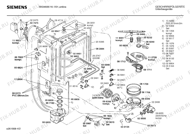 Схема №1 SN34607 с изображением Панель для посудомоечной машины Siemens 00289951