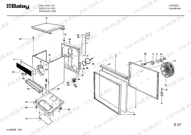 Схема №6 BAS32000 BAS3200 с изображением Коммутационная панель для сушилки Bosch 00460310