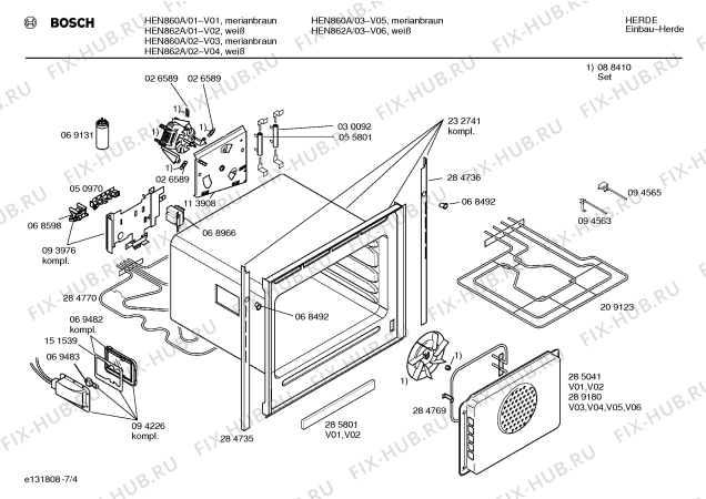 Схема №3 HEN862A с изображением Панель управления для плиты (духовки) Bosch 00289339