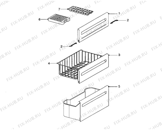 Взрыв-схема холодильника Zanussi ZVC35 - Схема узла Furniture