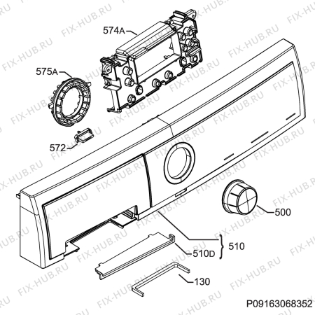 Взрыв-схема сушильной машины Rex Electrolux RDH3897SDW - Схема узла Command panel 037