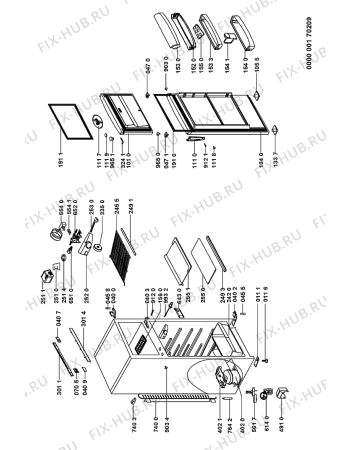 Схема №1 ART 952/H/PB с изображением Дверца для холодильной камеры Whirlpool 481231028169
