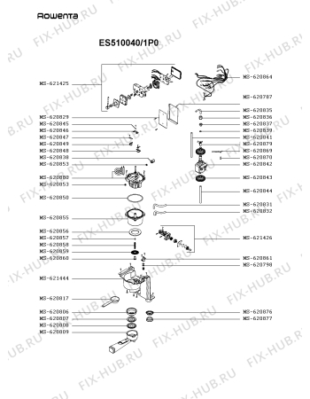 Взрыв-схема кофеварки (кофемашины) Rowenta ES510040/1P0 - Схема узла RP003318.3P2