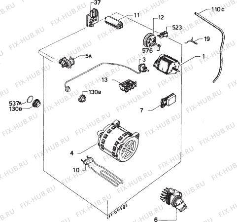 Взрыв-схема стиральной машины Zanussi ML823F - Схема узла Electrical equipment 268
