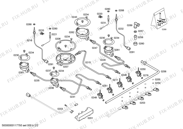 Взрыв-схема плиты (духовки) Bosch PCL755DEU - Схема узла 02