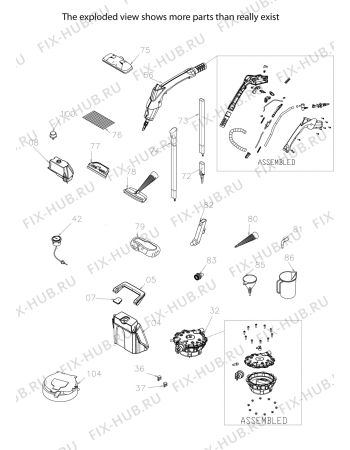 Взрыв-схема пылесоса Electrolux ESC3110 - Схема узла Accessories