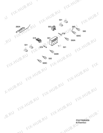 Взрыв-схема плиты (духовки) Aeg Electrolux E33563-5-M EU(ML) - Схема узла Functional parts