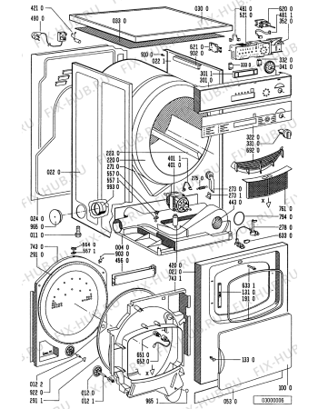 Схема №1 TRA3370WS TRA 3370/WS-D с изображением Декоративная панель для электросушки Whirlpool 481245219132