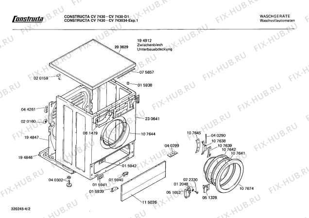 Схема №1 CV753047 CV7530 с изображением Ручка выбора программ для стиралки Bosch 00056310
