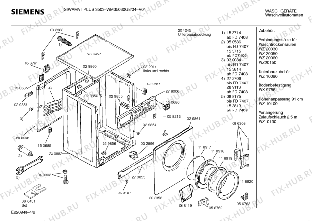 Схема №1 WM35030GB SIWAMAT PLUS 3503 с изображением Панель для стиральной машины Siemens 00288238
