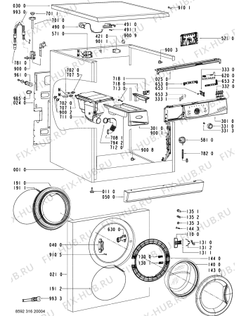 Схема №1 LUNA 1200 с изображением Блок управления для стиральной машины Whirlpool 481221470783