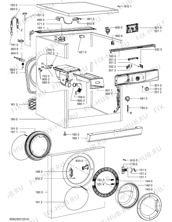 Схема №1 CHAMPION 1400 с изображением Декоративная панель для стиральной машины Whirlpool 481010491592