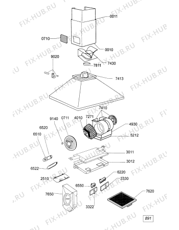 Схема №1 AKR 976 IX с изображением Переключатель для вытяжки Whirlpool 481941028963