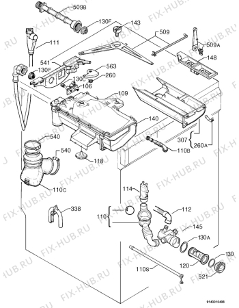 Взрыв-схема стиральной машины Zanker CF2200 - Схема узла Hydraulic System 272