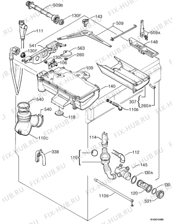 Взрыв-схема стиральной машины Zanker CF2000 - Схема узла Hydraulic System 272