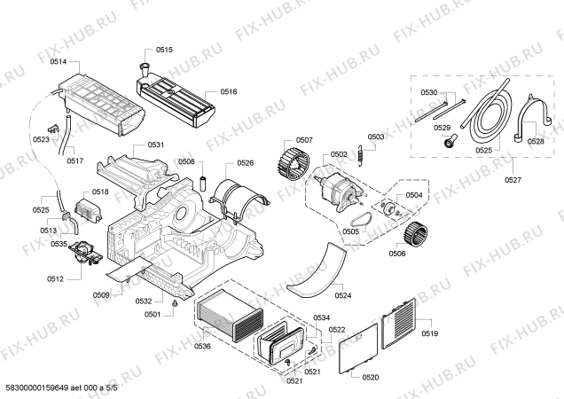 Схема №2 3SC71600A с изображением Панель управления для сушильной машины Bosch 00701884