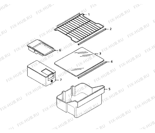 Взрыв-схема холодильника Electrolux ER2641C - Схема узла Furniture