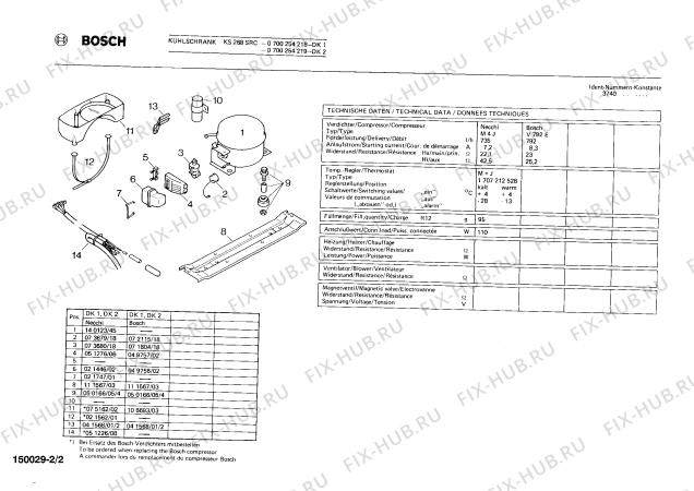 Взрыв-схема холодильника Bosch 0700254219 KS268SRC - Схема узла 02