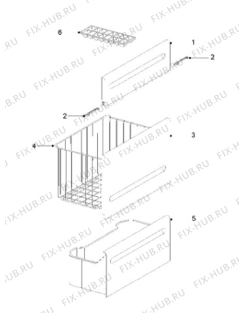 Взрыв-схема холодильника Frigidaire FV202T - Схема узла Furniture